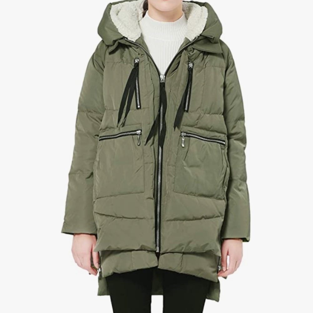 Orolay Women's Thickened Down Jacket Amazon Coat Green Large